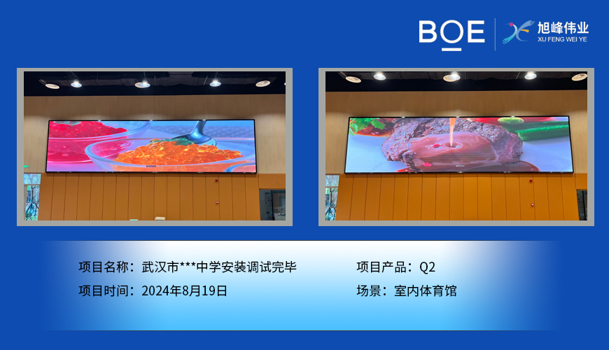 武漢市***中學安裝調(diào)試完畢